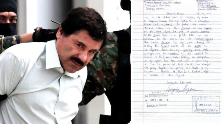 El Chapo Guzmán solicita nuevo juicio en EUA mediante carta manuscrita