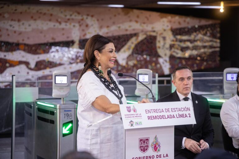 Brugada entrega renovación de estaciones de la Línea 2 del Metro; inversión supera los 2,200 millones de pesos