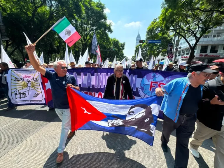 Protesta en CDMX por Cuba: colectivos rechazan bloqueo y presiones de Estados Unidos