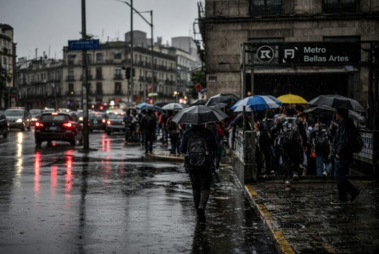 CDMX registra 11 bloqueos y lluvias de 50 milímetros este viernes