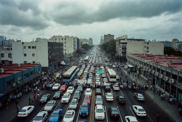 Transportistas bloquean el oriente de CDMX con movilizaciones hacia el Zócalo