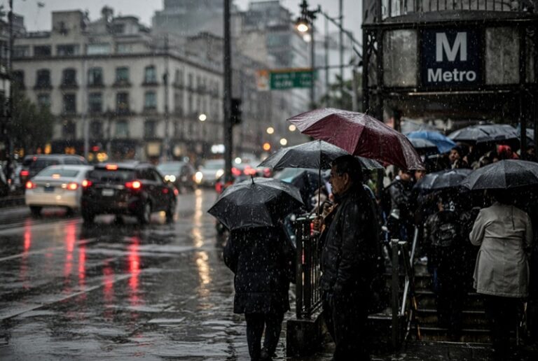 Lluvias y marchas estrangulan movilidad en CDMX este 24 de agosto