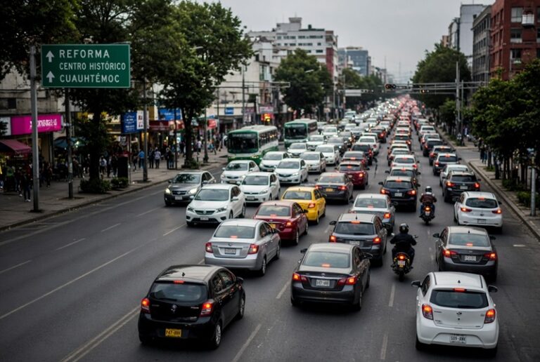 Bloqueos en SEGOB y retrasos en Metro saturan movilidad vial en CDMX