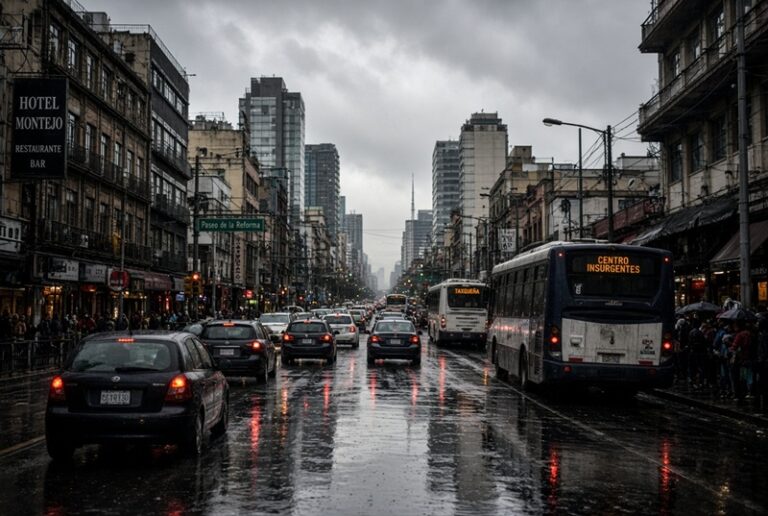 Movilizaciones, lluvias y Metro saturado reducen movilidad en CDMX este viernes