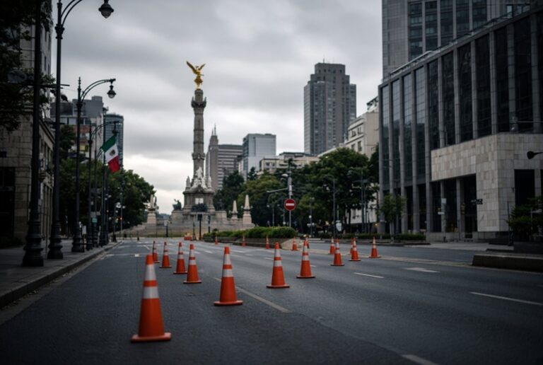 Colapso vial en CDMX por marcha de Ayotzinapa y cierres de transporte