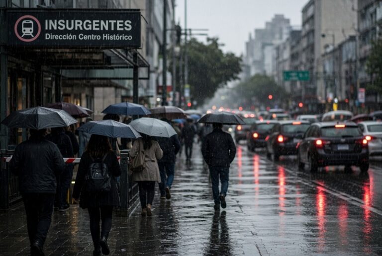 CDMX registra lluvias de 50 mm y bloqueos viales este sábado