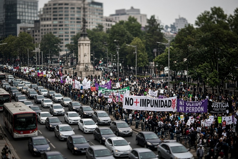 Bloqueos en Reforma y marcha 28S paralizan el centro de la CDMX