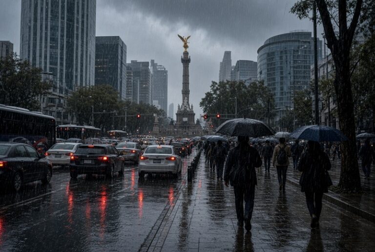 Tráfico y lluvias mantienen complicada la movilidad en CDMX este martes