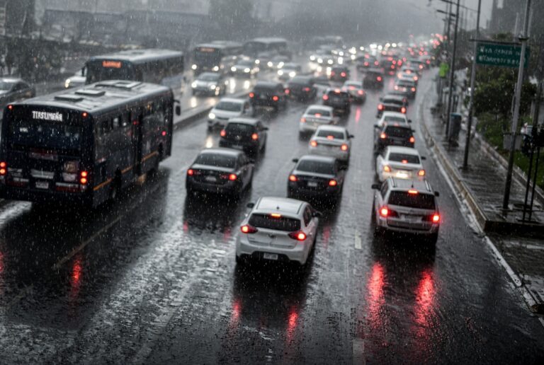 Colapso vial en CDMX por marcha del STUNAM y lluvias vespertinas