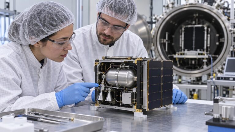 NASA prueba un satélite con dos motores y un tanque
