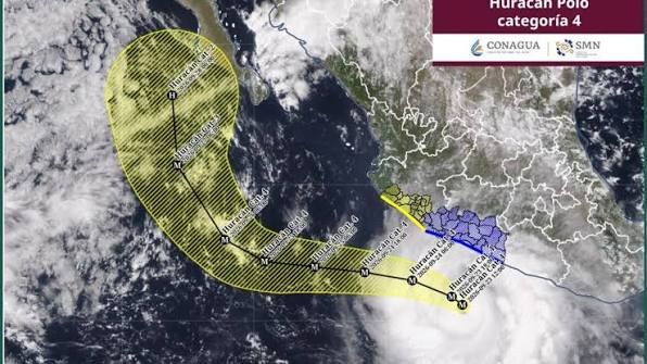 Huracán Polo alcanza categoría 4 y podría acercarse a Baja California Sur