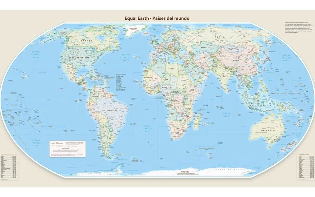 ONU impulsa nuevo mapa mundial que muestra mejor el tamaño de continentes