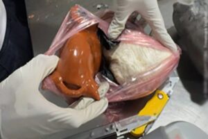 Aseguran más de 8 kilos de cocaína en el AICM