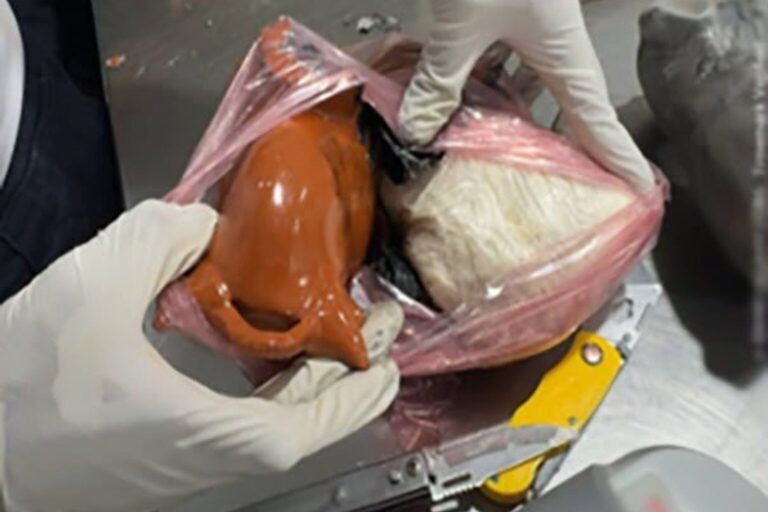 Aseguran más de 8 kilos de cocaína en el AICM