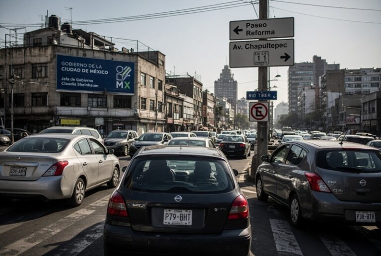 Bloqueos y degradación del aire colapsan la red vial en CDMX