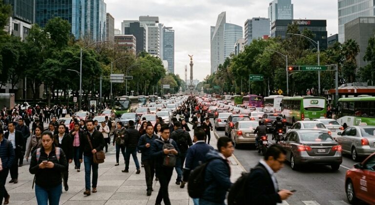 CDMX registra movilidad reducida por marchas, clima fresco y baja sismicidad