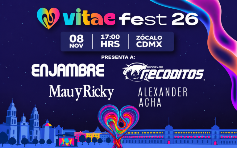 Enjambre, Los Recoditos y Mau y Ricky darán concierto gratis en el Zócalo: fecha y hora del Vitae Fest 2026